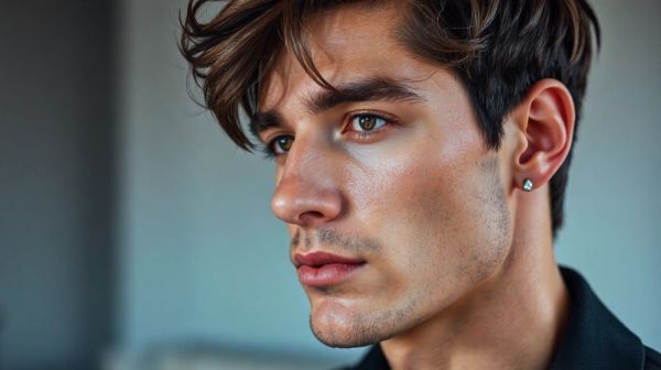 Boucles d'oreilles homme sans perçage : le style facile et chic